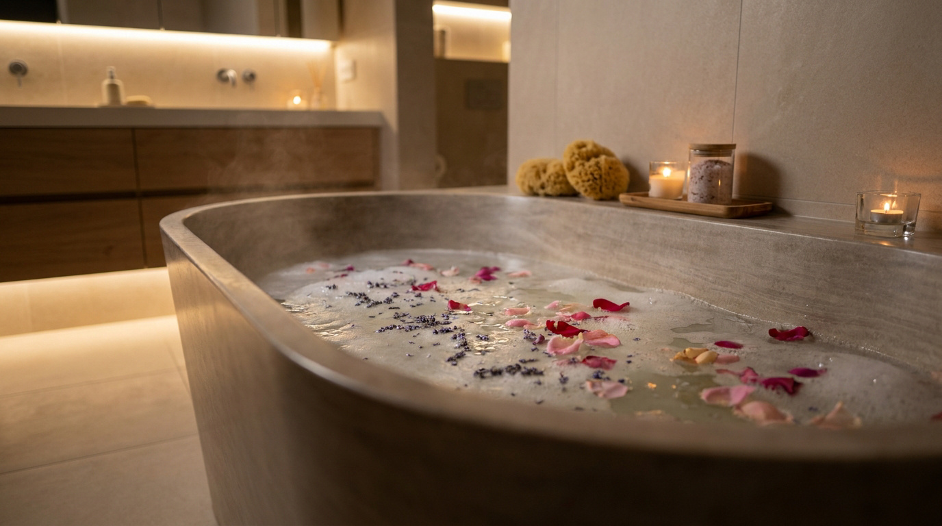 Les bienfaits d'un bain relaxant et parfumé