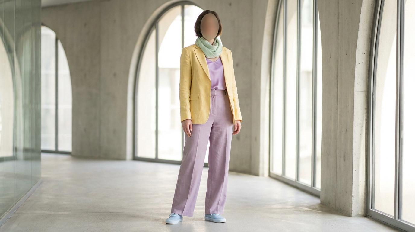 Les couleurs tendres et pastel dans le vestiaire